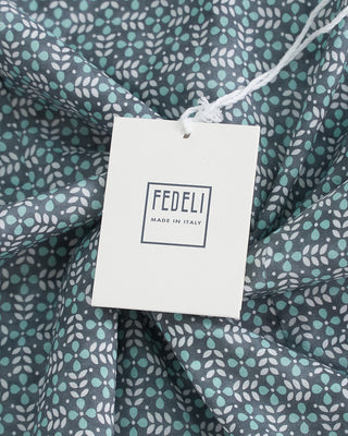 Fedeli Fresh Print Cotton Stretch Shirt Mint  5