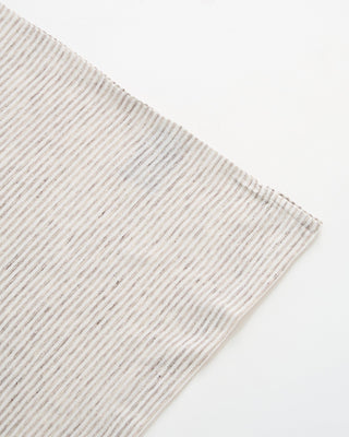 Fedeli Cotton Linen Horizontal Stripe Polo Brown  9