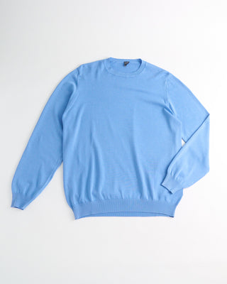 Fedeli Argentina 12 Gauge Light Frosted Crewneck Sweater Light Blue
