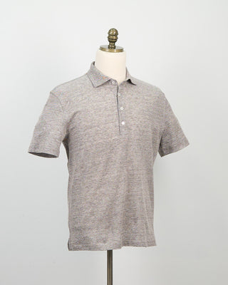 Fedeli Quattro Piquet Lino Melange Polo Grey 1266