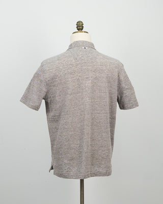 Fedeli Quattro Piquet Lino Melange Polo Grey 1267