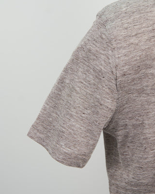 Fedeli Quattro Piquet Lino Melange Polo Grey 1268