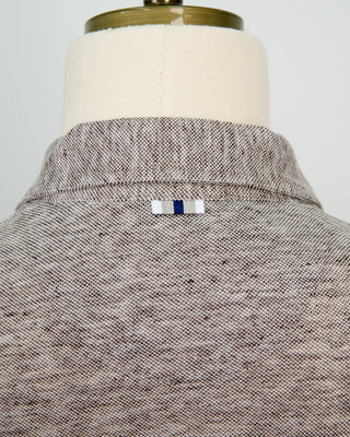 Fedeli Quattro Piquet Lino Melange Polo Grey 1269
