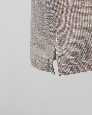 Fedeli Quattro Piquet Lino Melange Polo Grey 1271