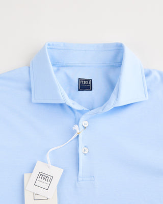 Fedeli Zero Tech Jersey Polo Light Blue 1 1812