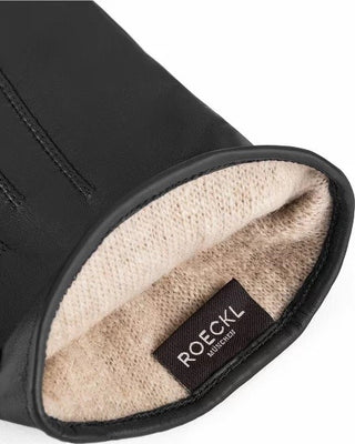 Roeckl Coburg Touchscreen Lined Black Leather Gloves Black FW23 1