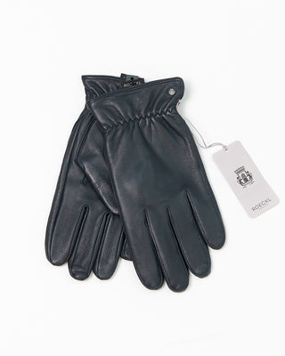 Roeckl Detroit Fleece Lined Navy Leather Gloves Navy 