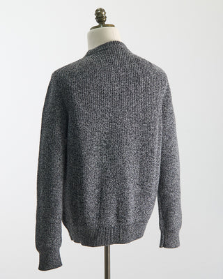 Piacenza 1733 Girocollo Punto Pannocchia Crewneck Sweater Black  White  1