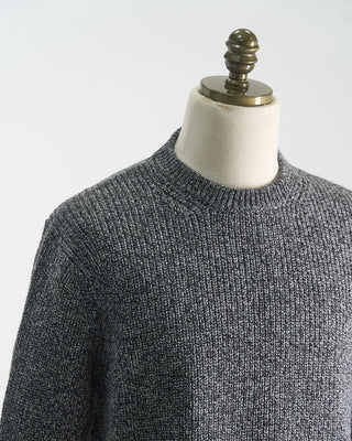 Piacenza 1733 Girocollo Punto Pannocchia Crewneck Sweater Black  White  2