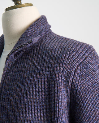 Piacenza 1733 Full Zip Sweater Jacket With Pockets Purple  4