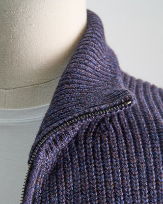 Piacenza 1733 Full Zip Sweater Jacket With Pockets Purple  5