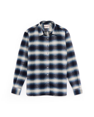 Outclass Blue Shadow Plaid Blanket Easy Shirt Blue 3 4712