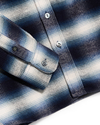 Outclass Blue Shadow Plaid Blanket Easy Shirt Blue 6 4714