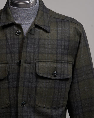 Outclass Hunter Plaid Camp Shirt Green 4 5233