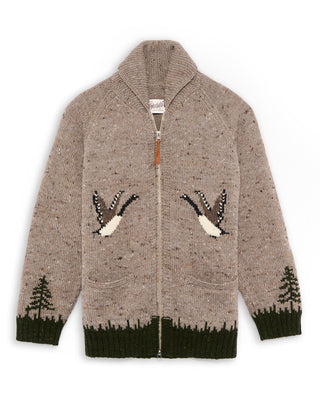 Outclass Goose Motif Zip Cardian Multi 8 4923