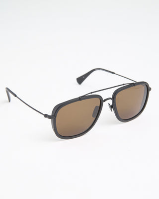 John Varvatos Eyewear Matte Black Square Aviator SJV550 Sunglasses Black  2