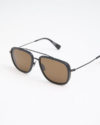 John Varvatos Eyewear Matte Black Square Aviator SJV550 Sunglasses Black  3