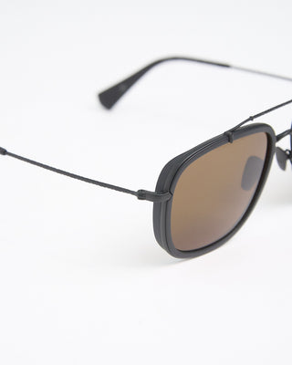 John Varvatos Eyewear Matte Black Square Aviator SJV550 Sunglasses Black  4