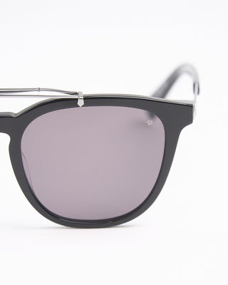 John Varvatos Eyewear Black  Silver Double Bridge SJV565 Sunglasses Black  1