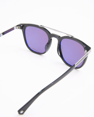 John Varvatos Eyewear Black  Silver Double Bridge SJV565 Sunglasses Black  5