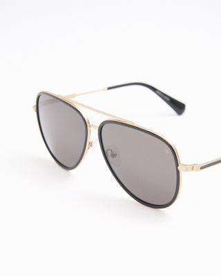 John Varvatos Eyewear Black  Gold Double Frame Round Aviator SJV566 Sunglasses Black  3