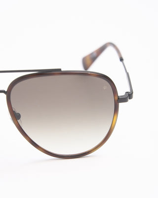 John Varvatos Eyewear Tortoise  Black Double Frame Round Aviator SJV566 Sunglasses Havana 