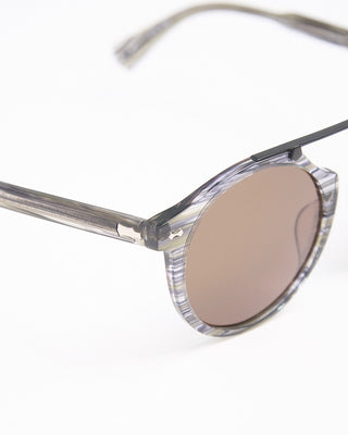 John Varvatos Eyewear Striped Grey Round Isolated Lens SJV568 Sunglasses Grey  4