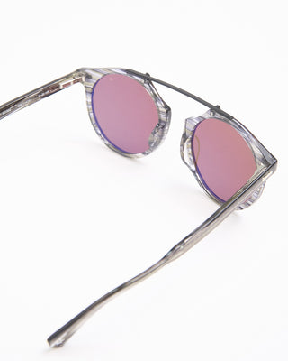 John Varvatos Eyewear Striped Grey Round Isolated Lens SJV568 Sunglasses Grey  5