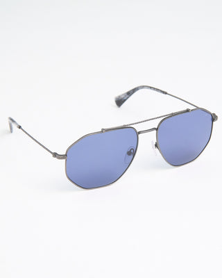 John Varvatos Eyewear Gunmetal Metal Frame  Blue Lens SJV570 Sunglasses Gunmetal  2