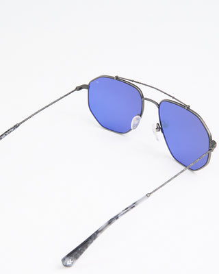 John Varvatos Eyewear Gunmetal Metal Frame  Blue Lens SJV570 Sunglasses Gunmetal  4