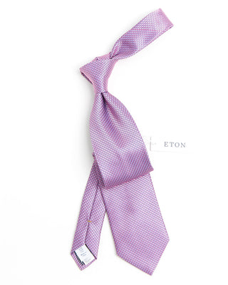 Eton Pink Geometric Print Silk Tie Pink 