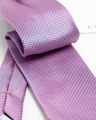 Eton Pink Geometric Print Silk Tie Pink  1