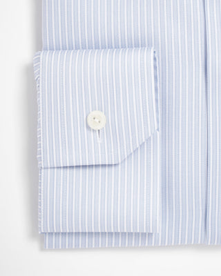 Eton Reverse Striped Twill Contemporary Shirt Light Blue 0 3