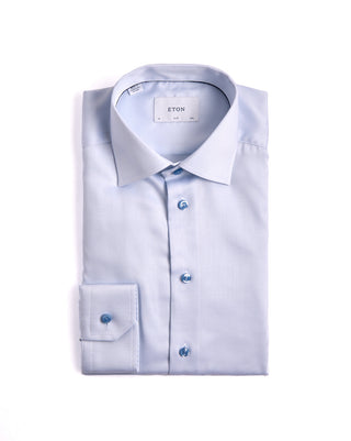 Eton Semi Solid Twill Slim Shirt Light Blue 1 4055