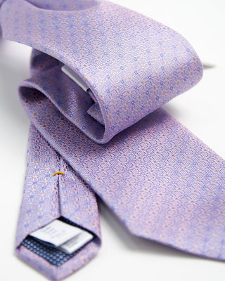 Eton Silk Geometric Woven Tie Pink  1
