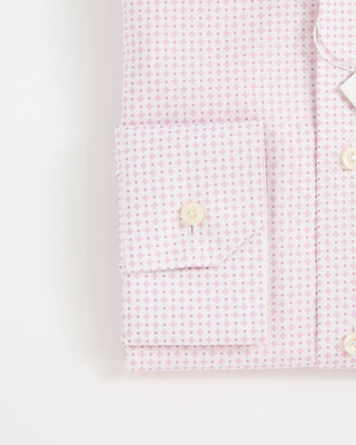 Eton Micro Pattern Print Pink Contemporary Shirt Pink 1 1