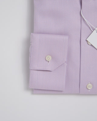 Eton Contemporary Pink Herringbone Signature Dobby Shirt Pink 366
