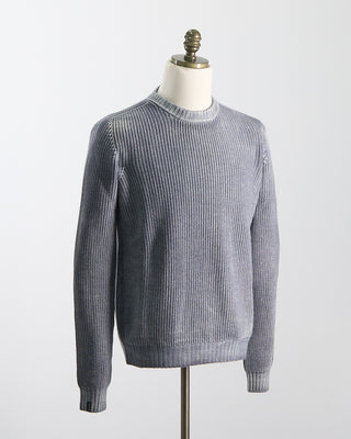 Arovescio Brushed, 15 Gauge, 100% Merino, Crewneck Sweater Graphite 1739