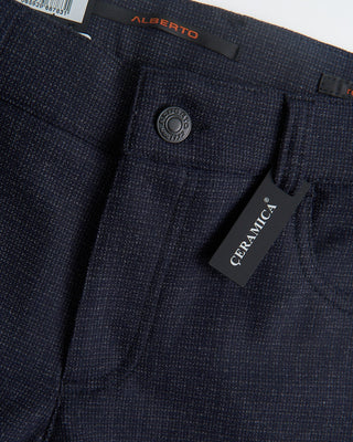 Alberto Pipe Regular Fit Modern Business 5 Pocket Pants Navy  3