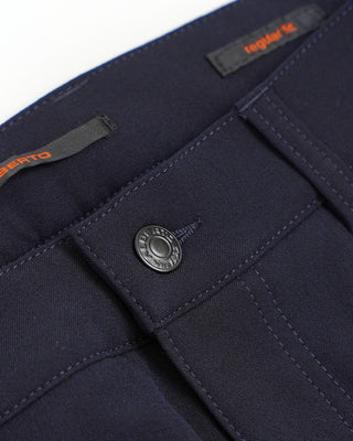 Alberto Navy Pipe Regular Slim Fit Ceramica 5 Pocket Tech Dress Pants Navy  2