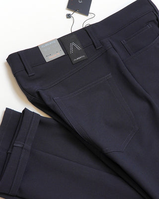 Alberto Navy Pipe Regular Slim Fit Ceramica 5 Pocket Tech Dress Pants Navy  5