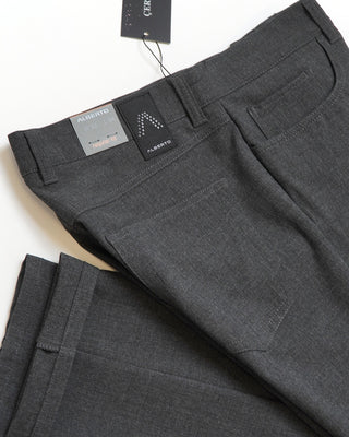 Alberto Grey Pipe Regular Slim Fit Ceramica 5 Pocket Tech Dress Pants Grey  5