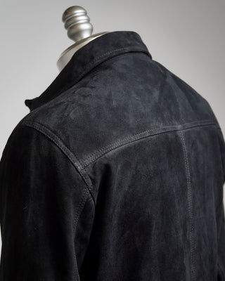 John Varvatos Izzy Leather Snap Shirt Jacket Black  1