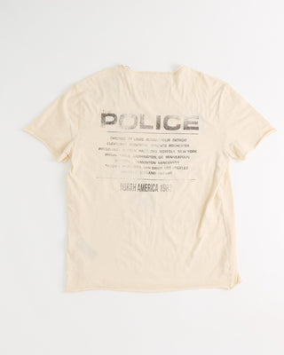 John Varvatos Raw Edge Sleeves And Hem With Shoulder Detail   The Police T Ivory  4