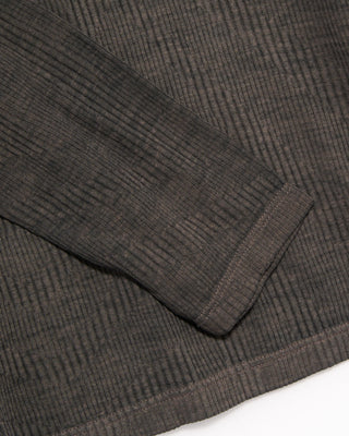 John Varvatos Ls Ribbed Burnout Henley W Logo Grey 8 4871