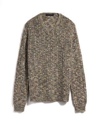 John Varvatos Regular Fit Ls Crewneck With Vertical Jersey Purl Terracotta 8 3558