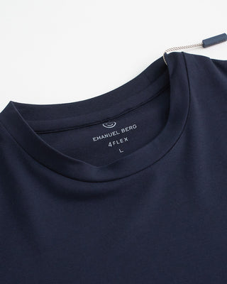 Emanuel Berg Navy Modern Fit 4Flex Knit T Shirt Navy  2
