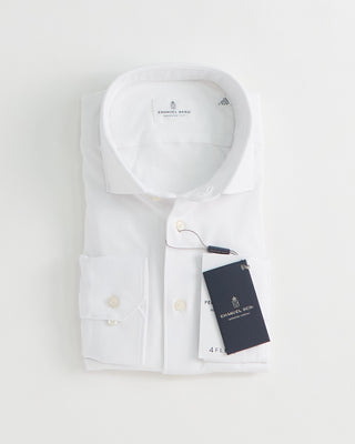 Emanuel Berg Modern Fit White 4Flex Jersey Stretch Shirt White 1 3