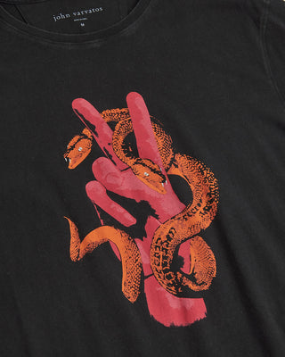 John Varvatos Peace Snake Graphic T Shirt Black 1 2