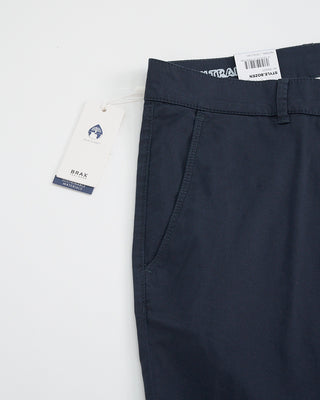 Brax Bozen Micro Print Lightweight Cotton Shorts Navy 1